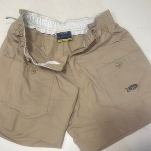 Aftco size 28 shorts khaki in color